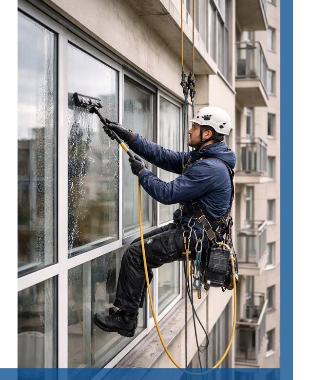 Мойка балконного остекления в Киселёвске от 3598 р. | ВЫСОТНИК-Кис