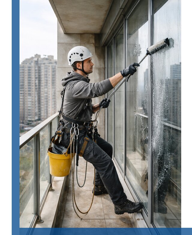 Профессиональная мойка балконного остекления в Киселёвске