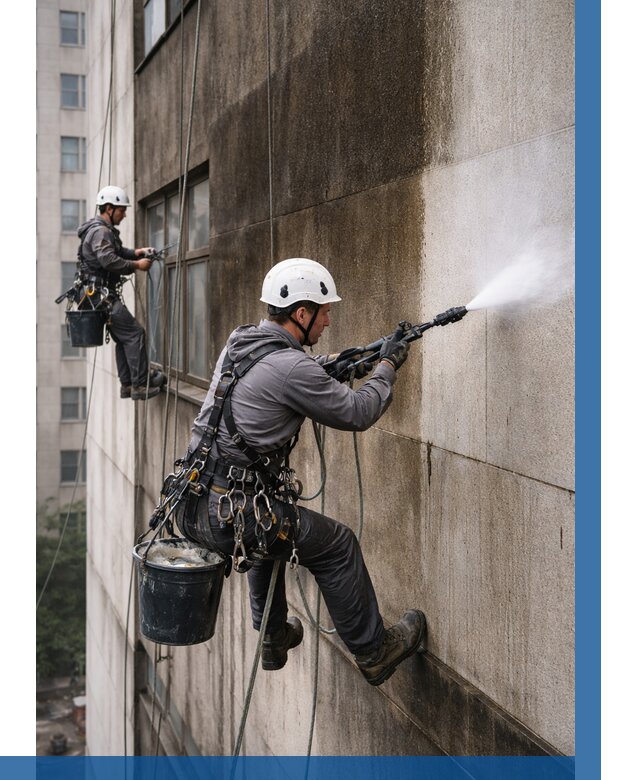 Очистка фасада от копоти в Киселёвске от 257 р. | ВЫСОТНИК-Кис