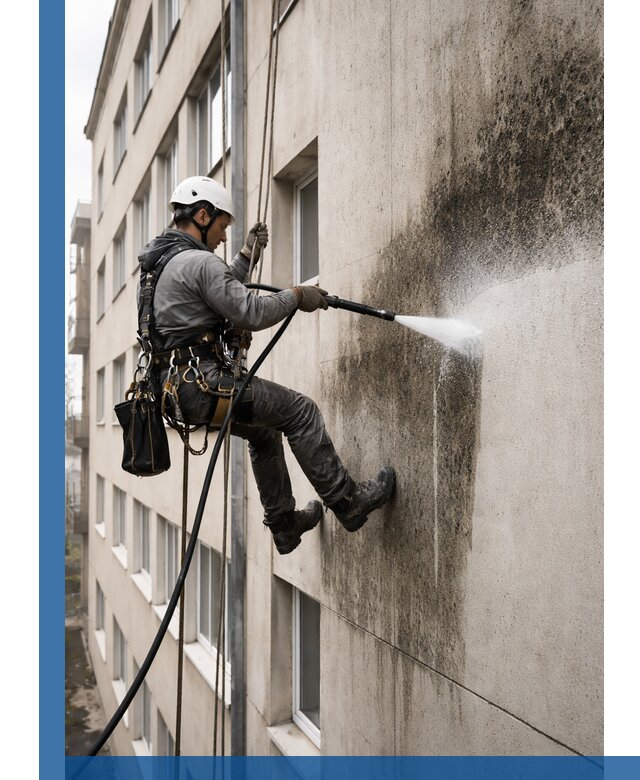 Профессиональная очистка фасадов от плесени в Киселёвске