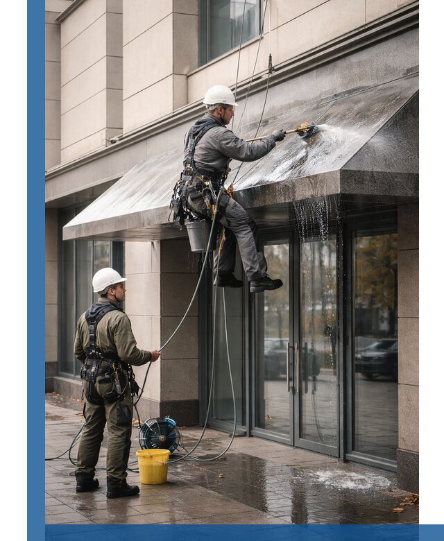 Профессиональная мойка козырьков и навесов в Киселёвске