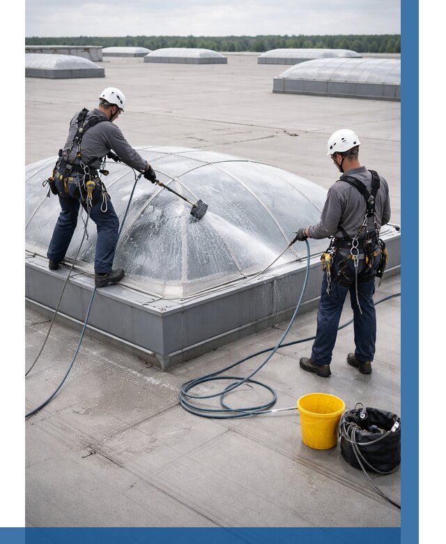 Мойка зенитных фонарей в Киселёвске, заказать от 4626 р. | ВЫСОТНИК-Кис