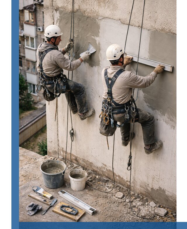 Комплексный ремонт штукатурного фасада с гарантией в Киселёвске