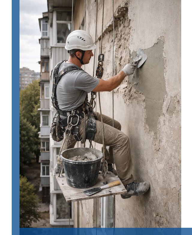 Восстановление фасадной штукатурки в Киселёвске с гарантией качества