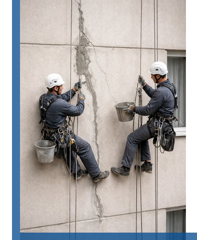 Заделка трещин на фасаде в Киселёвске с гарантийным ремонтом