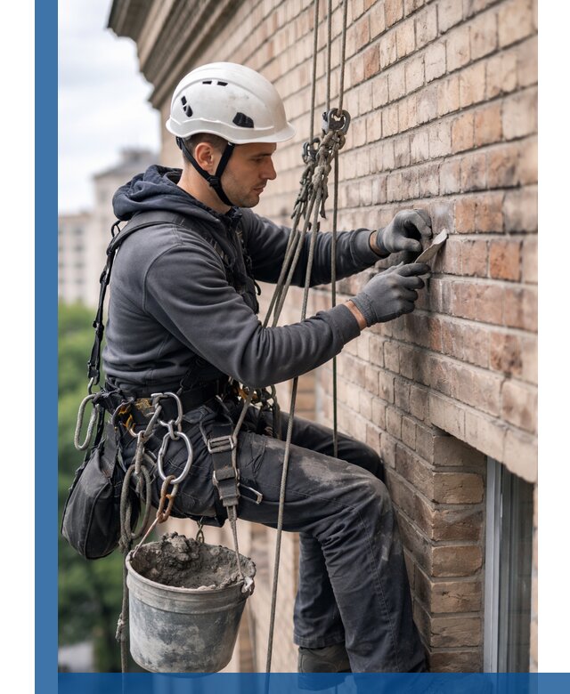 Качественный ремонт кирпичной кладки фасада в Киселёвске с гарантией