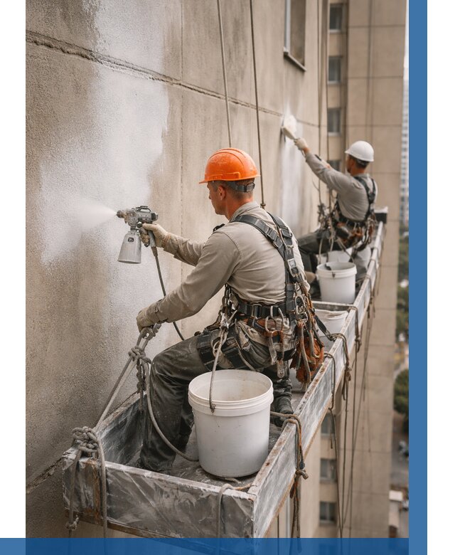 Грунтовка фасада на высоте в Киселёвске от 123 р. | ВЫСОТНИК-Кис