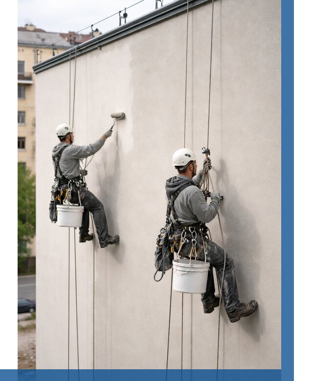 Покраска оштукатуренного фасада в Киселёвске от 329 р. | ВЫСОТНИК-Кис