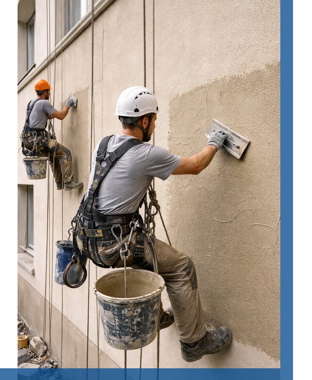 Декоративная штукатурка фасада в Киселёвске от 1234 р. | ВЫСОТНИК-Кис