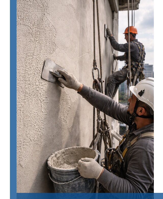 Декоративная штукатурка фасада с утеплением и защитой в Киселёвске