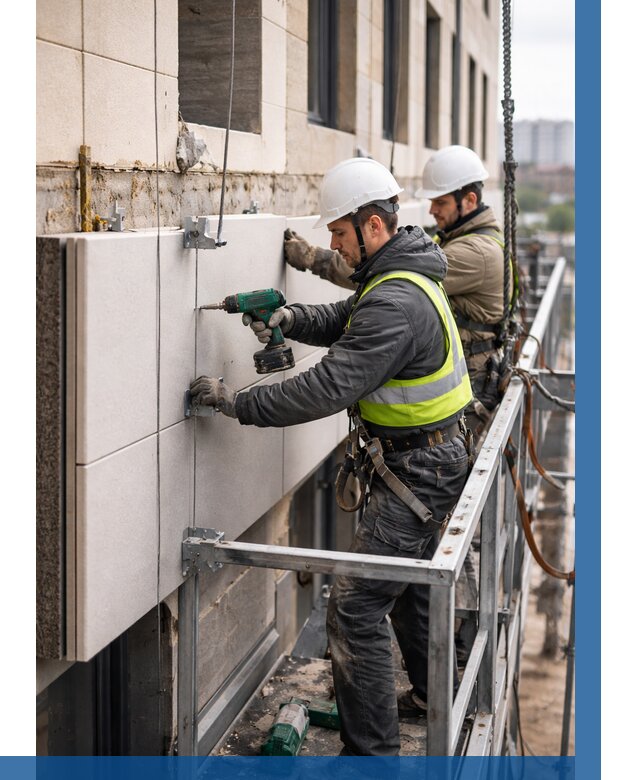 Монтаж фасадных термопанелей в Киселёвске от 1542 р. | ВЫСОТНИК-Кис