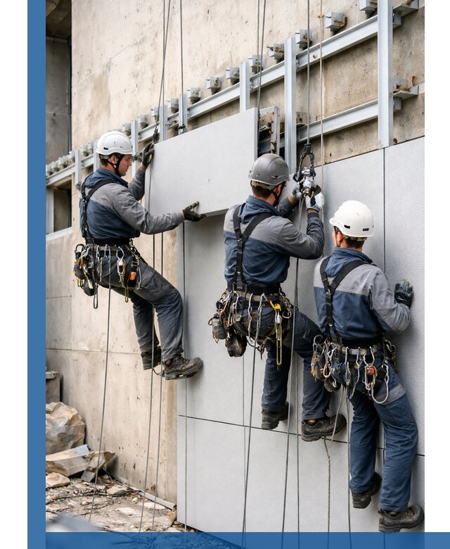 Монтаж вентилируемого фасада в Киселёвске под ключ с гарантией качества