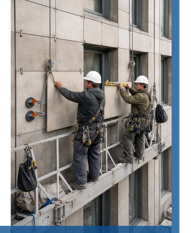 Монтаж керамогранита на фасад в Киселёвске от 2570 р. | ВЫСОТНИК-Кис