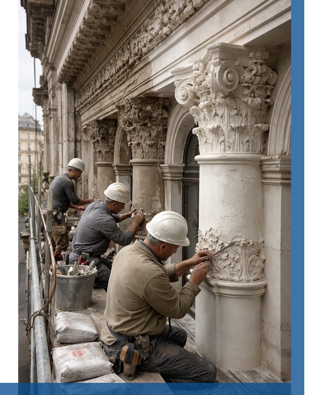 Реставрация фасадной лепнины в Киселёвске от 2570 р. | ВЫСОТНИК-Кис