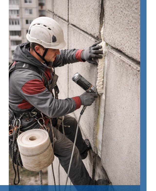 Утепление межпанельных швов в Киселёвске от 720 р. | ВЫСОТНИК-Кис