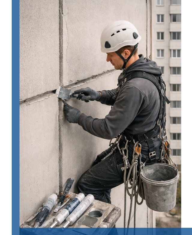 Ремонт межпанельных швов в Киселёвске герметизация и восстановление