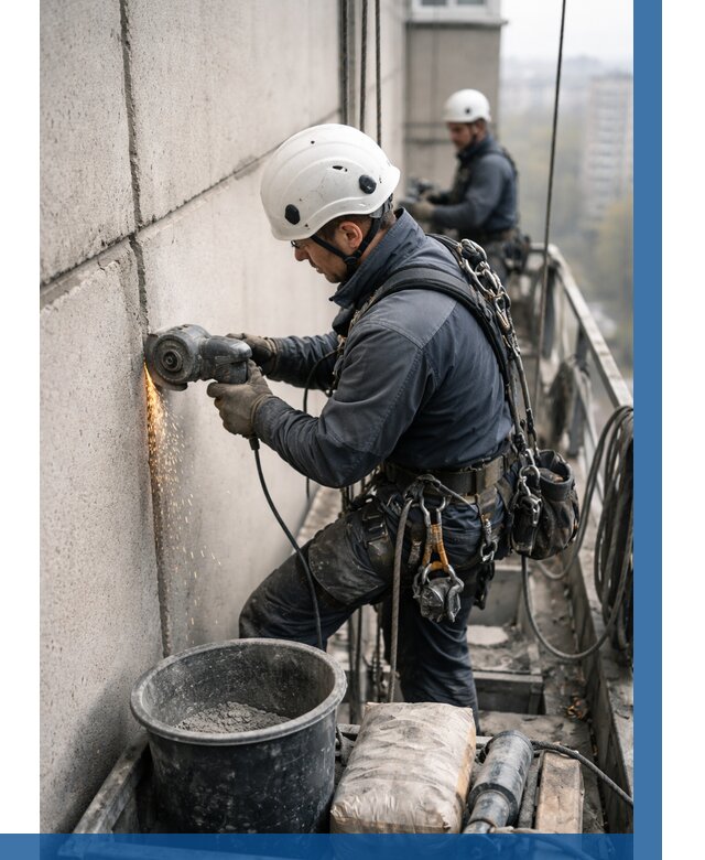 Штробление межпанельных швов в Киселёвске от 1234 р. | ВЫСОТНИК-Кис