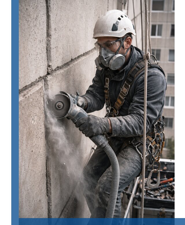 Штробление межпанельных швов в Киселёвске качественно и быстро