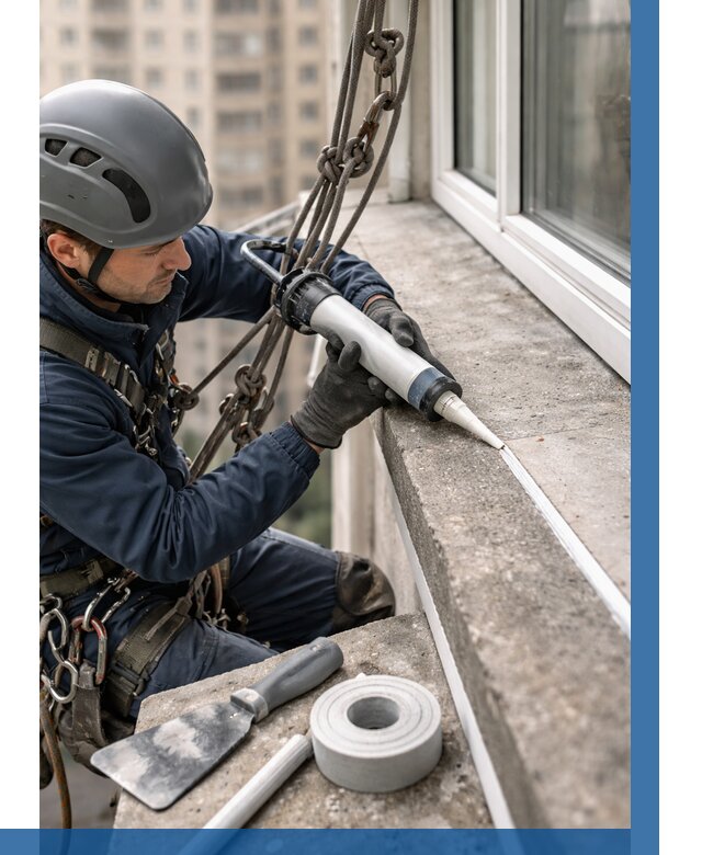 Герметизация балконного козырька в Киселёвске от 4626 р. | ВЫСОТНИК-Кис