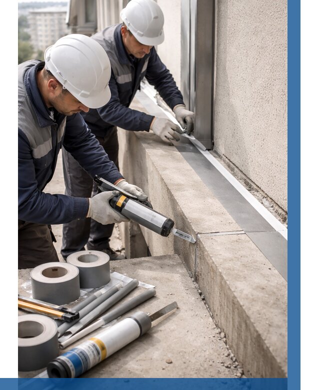 Герметизация примыкания балкона в Киселёвске от 4626 р. | ВЫСОТНИК-Кис