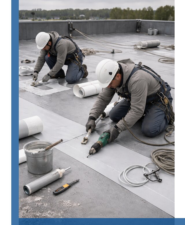 Ремонт мембранной кровли в Киселёвске качественно и с гарантией