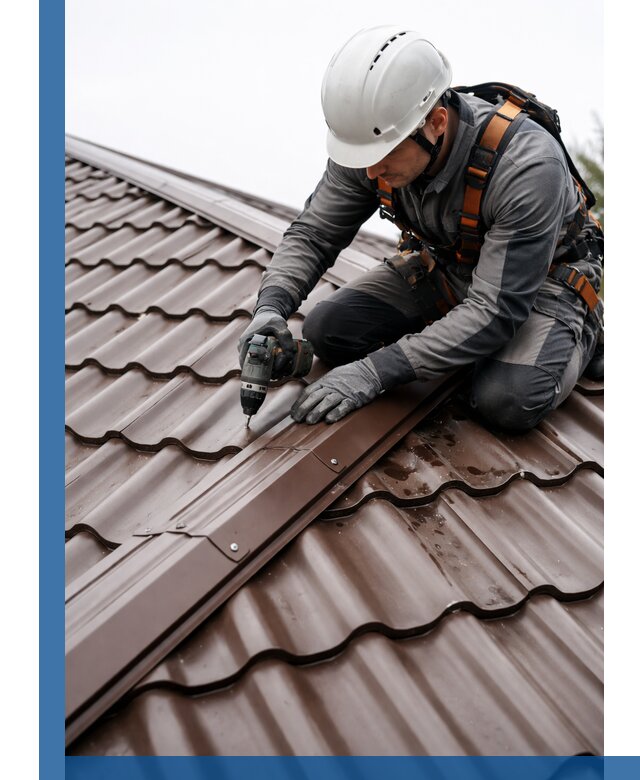 Ремонт металлочерепицы на крыше в Киселёвске профессионально