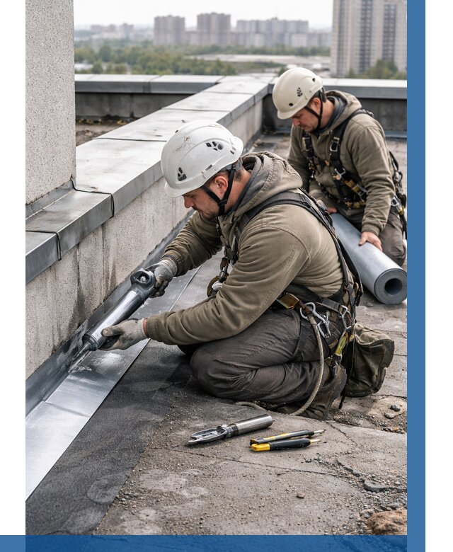 Ремонт кровельных примыканий в Киселёвске от 1234 р. | ВЫСОТНИК-Кис