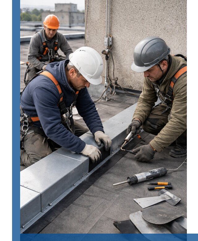 Ремонт кровельных примыканий в Киселёвске профессионально