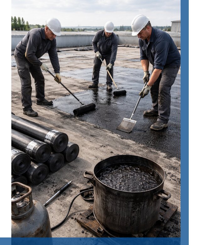 Гидроизоляция кровли мастикой в Киселёвске от 617 р. | ВЫСОТНИК-Кис