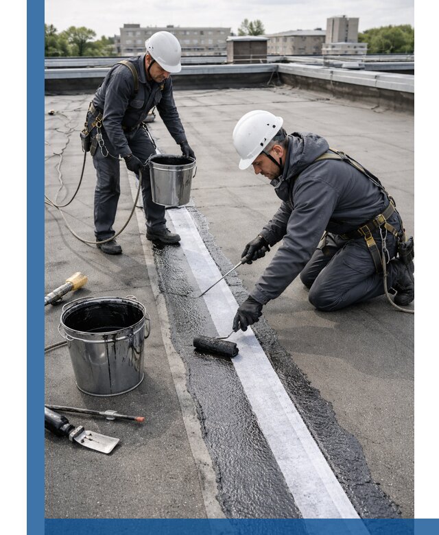 Гидроизоляция кровли мастикой в Киселёвске надежная защита