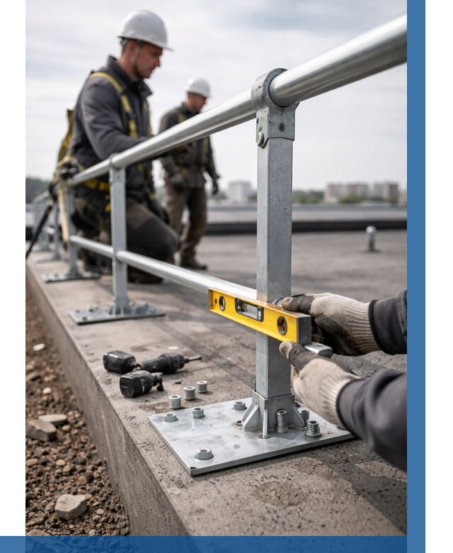 Монтаж кровельного ограждения в Киселёвске от 1234 р. | ВЫСОТНИК-Кис