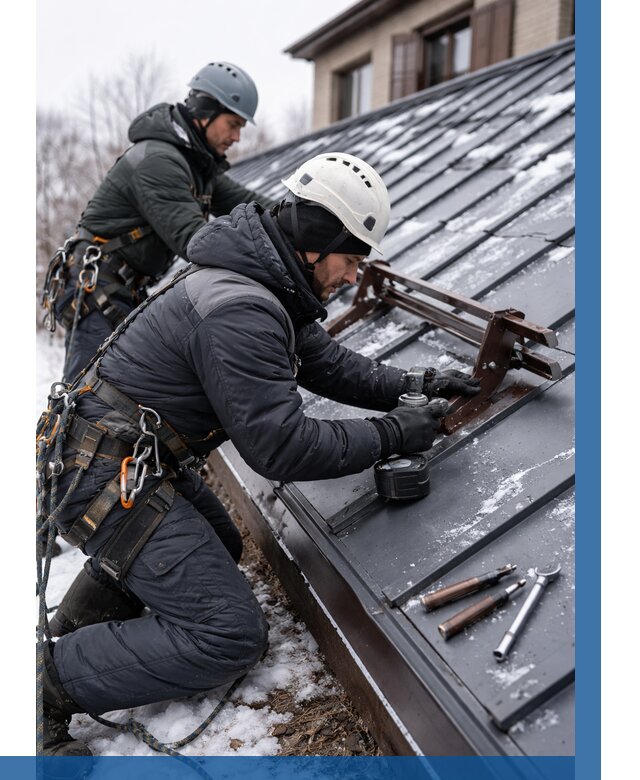 Монтаж снегозадержателей в Киселёвске от 463 р. | ВЫСОТНИК-Кис