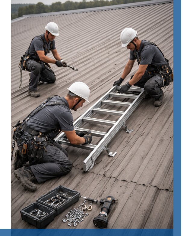 Монтаж кровельной лестницы в Киселёвске от 4626 р. | ВЫСОТНИК-Кис