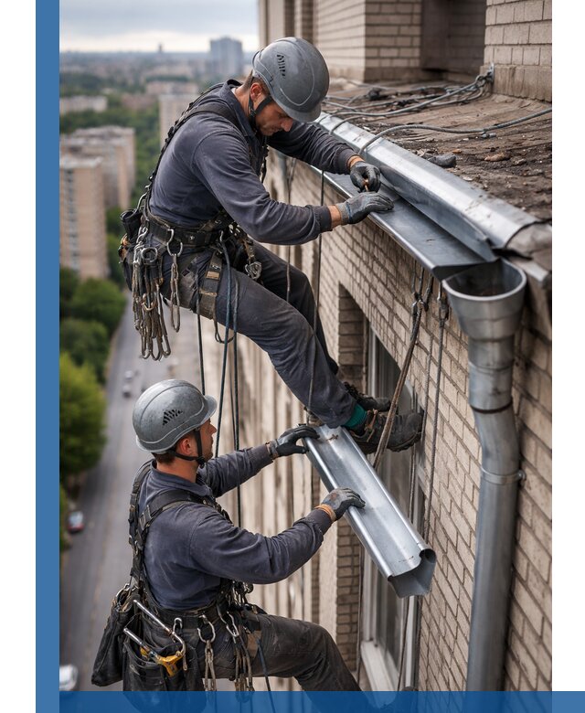 Ремонт водосточных желобов в Киселёвске, быстро и качественно