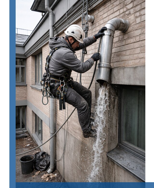 Профессиональная прочистка водосточных труб в Киселёвске с гарантией