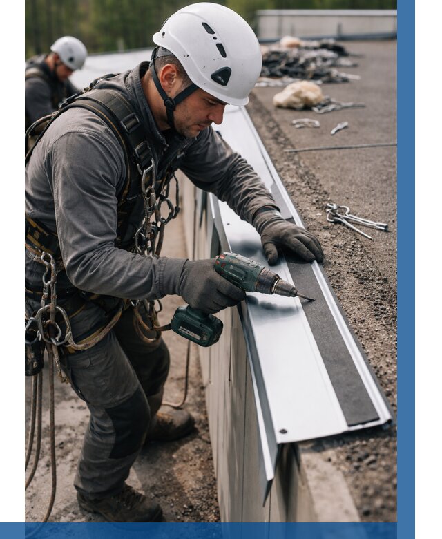 Монтаж капельника на кровле в Киселёвске от 308 р. | ВЫСОТНИК-Кис