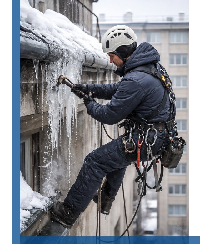 Удаление наледи и чистка водостоков в Киселёвске оперативно и безопасно