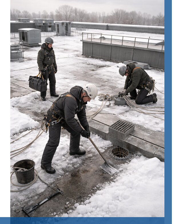 Абонентское обслуживание кровли зимой в Киселёвске от 8225 р. | ВЫСОТНИК-Кис