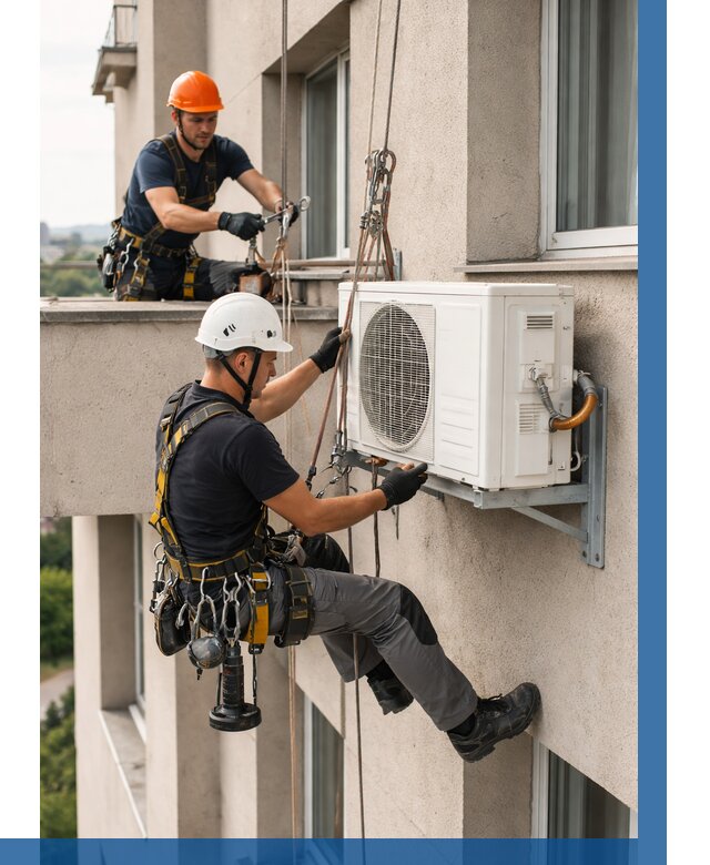 Монтаж внешнего блока кондиционера в Киселёвске от 6683 р. | ВЫСОТНИК-Кис