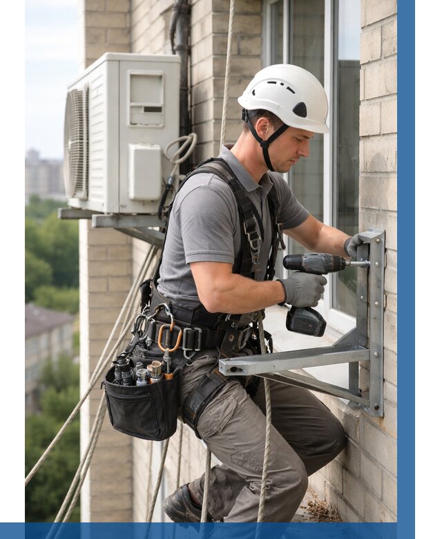 Установка кронштейнов кондиционера в Киселёвске от 3598 р. | ВЫСОТНИК-Кис