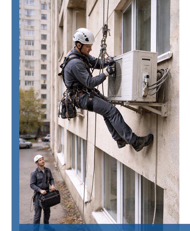 Демонтаж внешнего блока кондиционера в Киселёвске профессионально