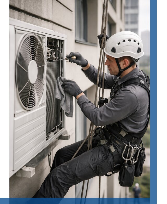 Обслуживание внешнего блока кондиционера в Киселёвске от 2776 р.ВЫСОТНИК-Кис