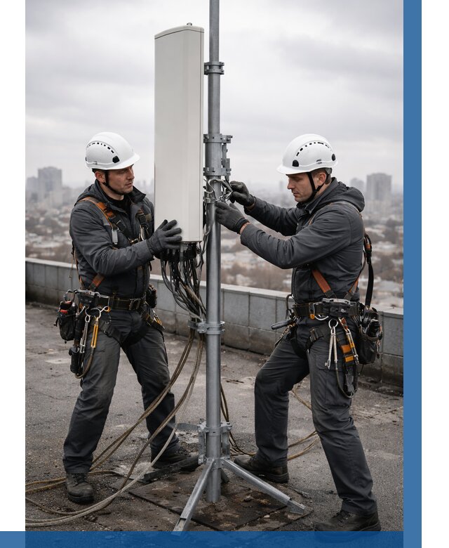 Монтаж антенн связи на крыше в Киселёвске от 8739 р. | ВЫСОТНИК-Кис