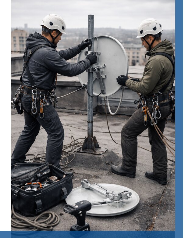 Демонтаж антенн на крыше в Киселёвске от 4626 р. | ВЫСОТНИК-Кис