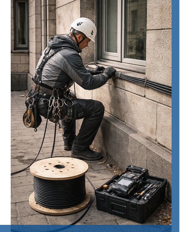 Прокладка оптоволоконного кабеля в Киселёвске от 822 р. | ВЫСОТНИК-Кис