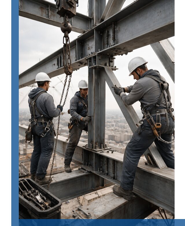 Профессиональный монтаж металлоконструкций на высоте в Киселёвске