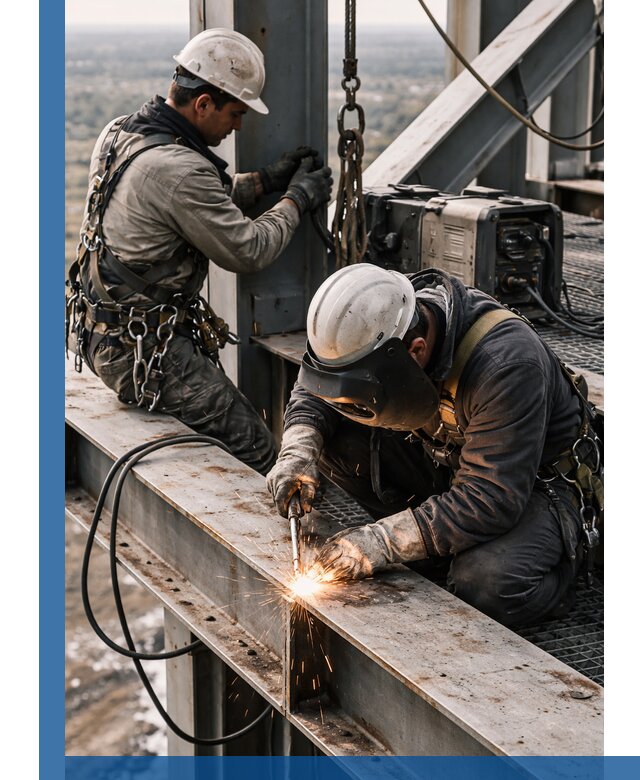 Высотные сварочные работы в Киселёвске для промышленных объектов