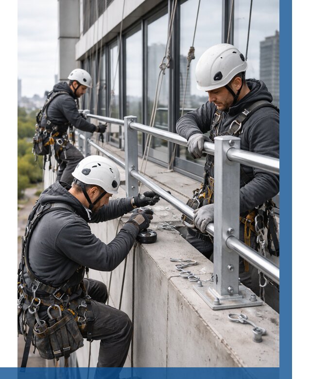 Монтаж ограждений на высоте в Киселёвске, от 1234 р. | ВЫСОТНИК-Кис