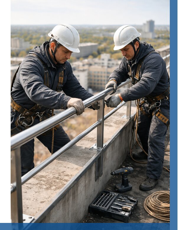 Монтаж перил на высоте в Киселёвске от 2570 р. | ВЫСОТНИК-Кис