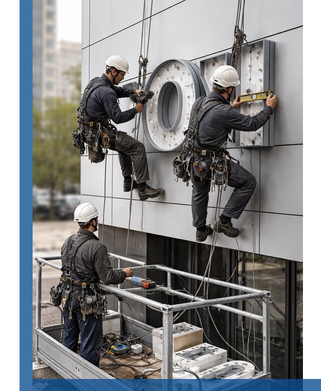 Профессиональный монтаж световых букв в Киселёвске под ключ